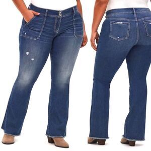 Torrid medium wash FLARE‎ VINTAGE STRETCH MID-RISE JEAN